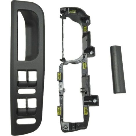 3 Pièces Poignée de Porte Intérieure Noire pour Golf 4 avec Interrupteur et Support de Levage