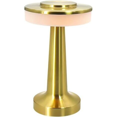 Lampe de Table Sans Fil, Lampe de Bureau Rechargeable, Lampe De Table Gradable avec Capteur Tactile, Luminosité à 3 Niveaux, Lampe de Chevet en Aluminium, pour Table Basses/Restaurants/Chambre (1/5)