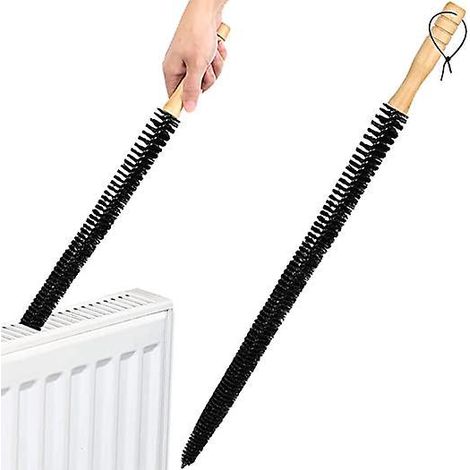 brosse De Radiateur Avec Manche En Bois Long Et Flexible - Brosse Poils Doux (1/5)