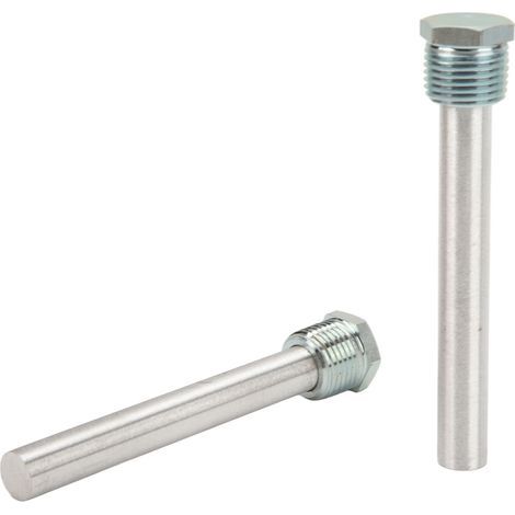 2 robuste und zuverlässige Magnesiumanodenstäbe, 1/2 Zoll NPT-Gewinde, blaue Zinkkappe, für Warmwasserbereiter in Wohnmobilen und Wohnwagen (1/5)