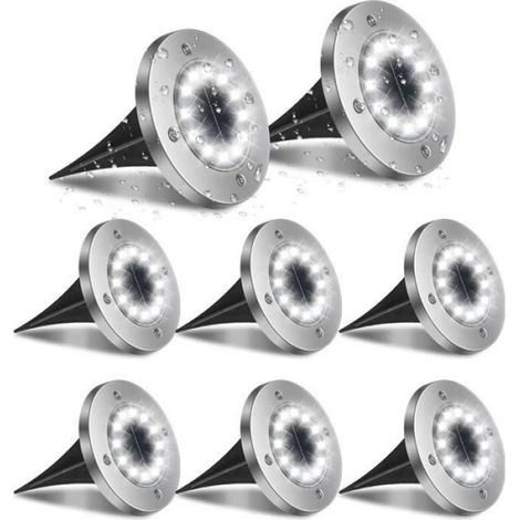 Luminaire Jardin - - 8pcs - Lampe Solaire LED - Étanche IP65 - Énergie Solaire (1/4)