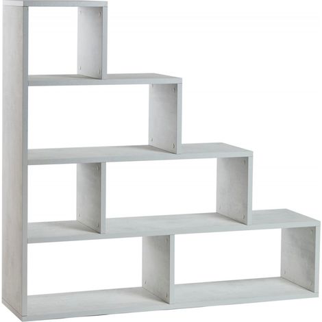 Libreria a Scala Bianco Vani Moderna Mensole Scaffale Ufficio Studio (1/4)
