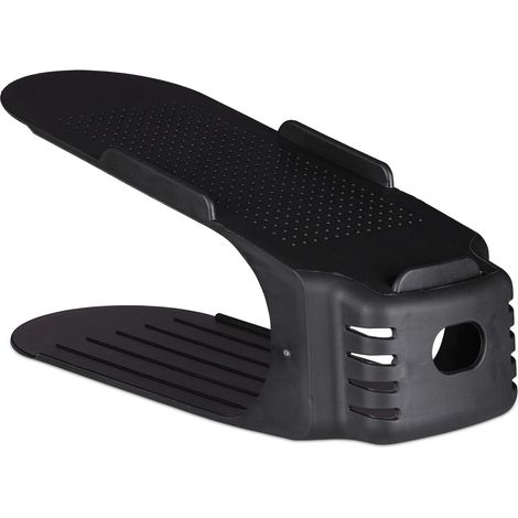 Set di 12 supporti per scarpe pratica organizzazione 12 x 10 x 27 cm in PP nero 130005501