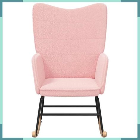 42001785 Chaise à bascule Rose Tissu Sherpa (1/5)