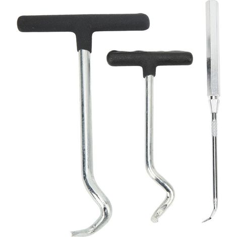 Extracteur de joints toriques, 3 pièces, poignée souple en acier, extracteur de joints d'huile, outil d'extraction pour voiture SUV camion (1/4)