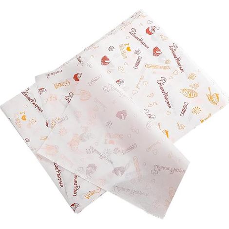 100 Blatt Käseverpackungspapier, Lebensmittelverpackungspapier, wasser und ölabweisend, für Sandwiches/Brot/Kuchen/Burger (1/5)
