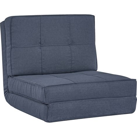 Canapé au sol pliable, fauteuil-lit modulable à 5 positions, canapé-lit individuel, bleu, 61 × 73 × 58 cm (1/5)