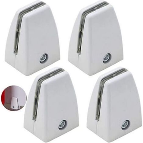 Lntyq 4 Pièces Clips Verre en Alliage Zinc, Pince à Verre Support Miroir, Fixation Réglable Pince à Verre, Pince à Étagère Miroir, pour Miroirs, Verre,Clins, Supports D'étagère (1/4)
