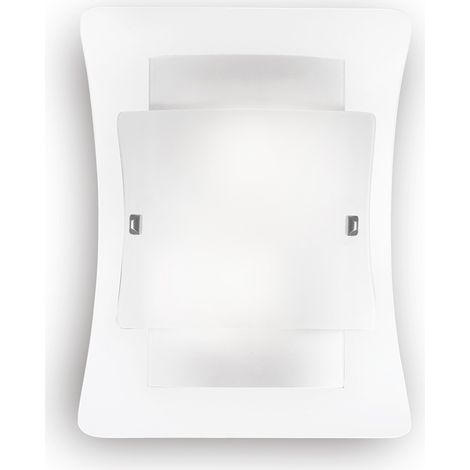 Applique Moderna Triplo Vetro Bianco 2 Luci E27 (1/3)