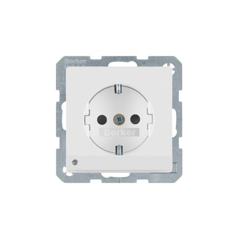 HAGER PRISE CHUKO Q1/Q3 LED ORIENTATION BLANC POLAIRE VELOURS