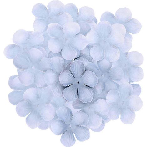 200 pétales de fleurs artificielles, accessoires pour la confection de paniers de demoiselles d'honneur et autres créations florales (fleurs de pêcher), idéales pour les mariages.-Blue Gray (1/5)
