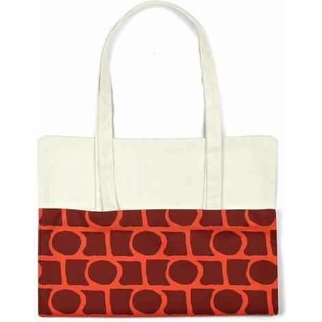 Sac Shopping - Coton - Orange - 34 x 40 cm - 1 Pièce (1/4)