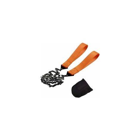 Scie à main portative à câble bidirectionnel, 11 dents, 103 cm, pour survie, camping, chasse, coupe de branches –