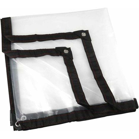 Bâche Transparente, Jardin Clair Bâche étanche Anti-Gel Film Anti-Pluie Film Isolant Auvent PE Couvercle en Plastique (2 2m)