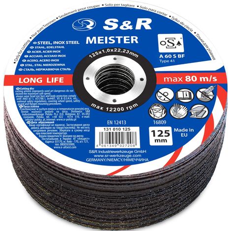 Disque à tronçonner 125 Metal Fer Acier Inox Aluminium. Disque Meuleuse (1/5)