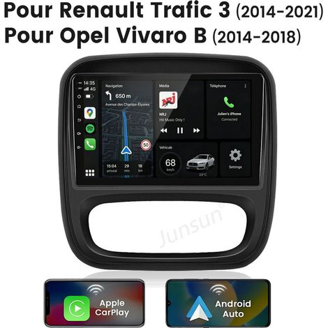 9 pouces Carplay Autoradio pour  Renault Trafic 3 2014-21 Android 64GB BT JUNSUN (1/5)