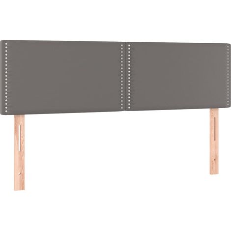 Bettkopfteil/Bettkopf/Kopfteile Grau 144x5x78/88 cm Kunstleder (1/5)
