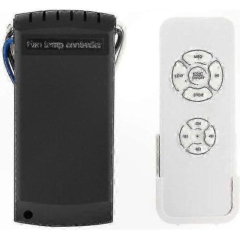 Variateur de ventilateur plafonnier sans fil, télécommande radio avec 3 vitesses et 4 minuteries, lot de 1 (1/5)
