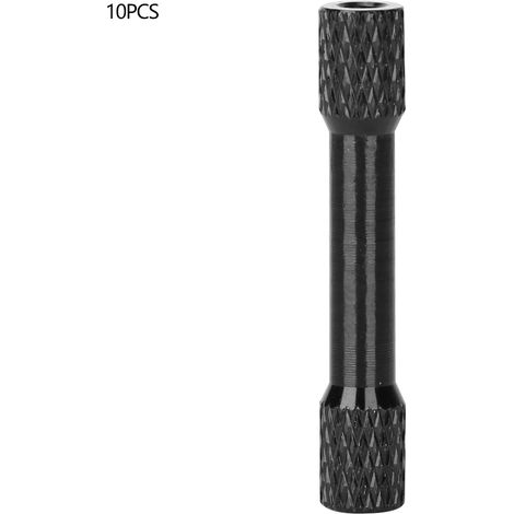 Entretoise M3x35mm Aluminium Anodisé Noir, 10 Pièces Colonne Taraudée Interne pour Drone, Espaceur de Fixation (1/5)