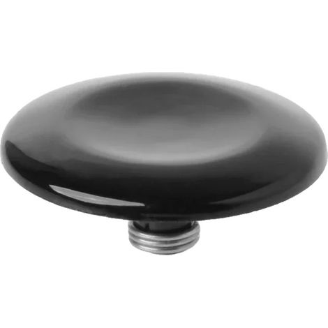 Tapa para pomo, plástico resistente, fácil instalación, negro brillante. (1/2)