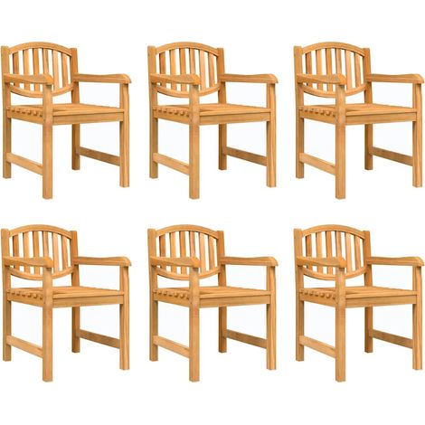 Maison Exclusive - Sedie da Giardino 6 pz 58x59x88 cm in Legno Massello di Teak (1/5)