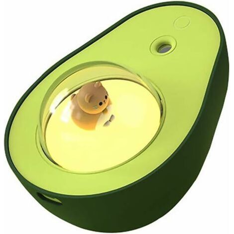 Mini humidificateur veilleuse, 210 ml en forme davocat, brume fraîche, petit humidificateur à atomisation muet avec conception de chat mignon pour la chambre de bébé (1/5)