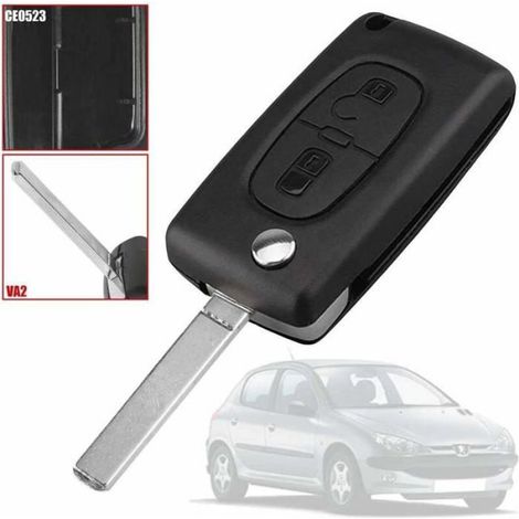Coque télécommande pour Dongfeng Peugeot 307, 2 boutons, avec rainure sur le côté Odipie (1/4)