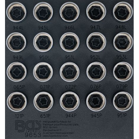 herramienta de bloqueo de rueda bgs technic 9653 acero cromo-vanadio 2,55 kg (1/4)