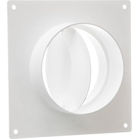 Plastic wall flange Ø 150 mm check valve - ventilation pipe connection round pipe