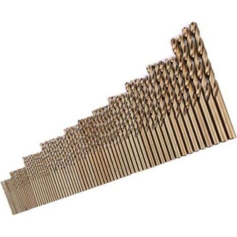 Foret Hélicoïdal - Cobalt M35 - Pour Acier Inoxydable Fonte Tôle - 1 0 À 8 0 Mm - 74 Pièces (1/5)