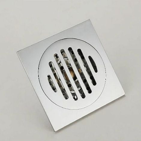 Bonde de sol anti-odeur entièrement en cuivre, siphon à faible profondeur avec joint hydraulique, évacuation chromée pour salle de bain, douche, buanderie et toilettes (1/2)
