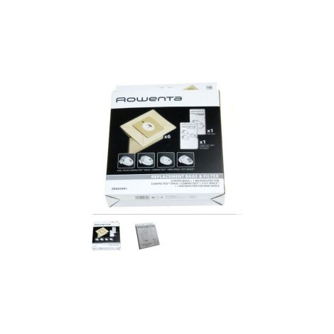 Bolsas para aspiradora Rowenta ZR003901 papel duradero