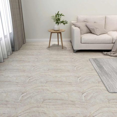 vidaXL Flooring Planks 5.11 m² 55 pcs PVC Brown and Beige