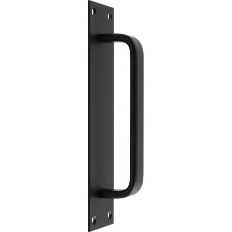 Möbelknöpfe und -griffe, 2 Stück, Scheunentürgriffe aus Zinklegierung – Schranktürgriffe (schwarz), 20 cm (1/4)