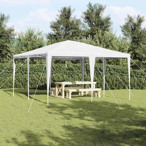 Party-Zelt Weiß 400 x 400 x 266 cm Polyethylen und Stahl