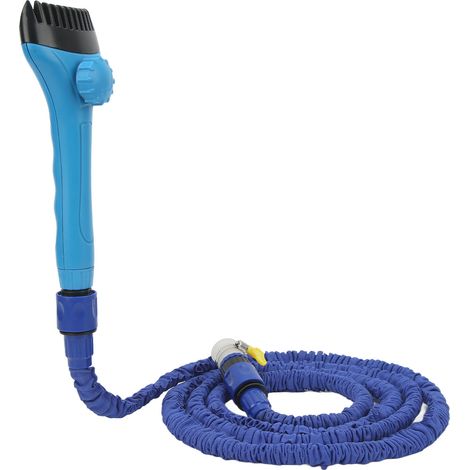 Outil de nettoyage de filtre à cartouche pour piscine : brosse de nettoyage manuelle avec tuyau d'arrosage rétractable et gants inclus. (1/5)