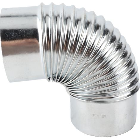 Gomito per camino da 75 mm, tubo per stufa in acciaio inox a 90 gradi per combustione interna e campeggio all'aperto. (1/5)