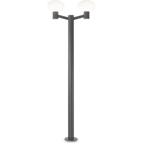 Luminaire extérieur Ideal Lux Clio aluminium anthracite L 57,5 cm E27 IP44 compatible variateur réf. 249490 (1/4)