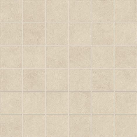 Mosaïque effet Enduit Beige Lin 4,8x4,8 cm Quadra 30x30x0,9 cm Mat Calviro - Sol et mur intérieur (vendu par carton de 0,9 m²) - RO'MA CARRELAGE