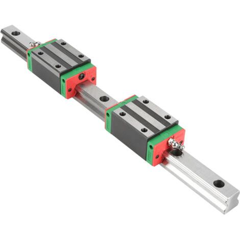 Chariot de guidage linéaire HGR20 400 mm pour fraiseuse CNC avec 2 blocs de rails (1/5)