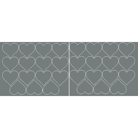 Valentinstag-Herzaufkleber, 6 cm, 30 Stück, mattgrau