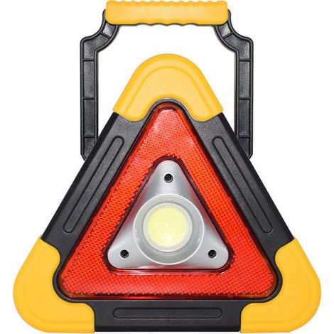 Triangolo Emergenza Stradale Luce Led Portatile Ricaricabile Campeggio TE-B0096