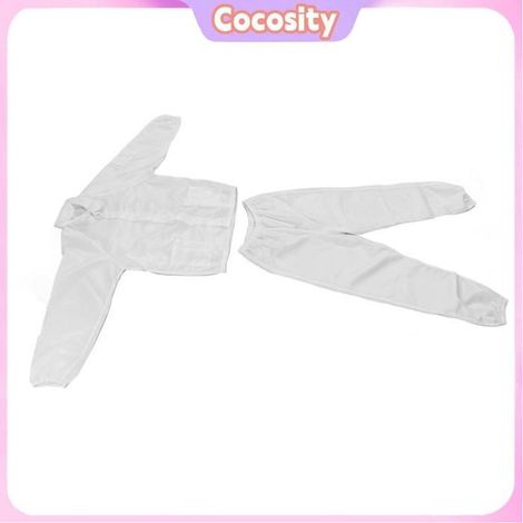 Cocosity Salopette de Combinaison de Combinaison de Travail de en Polyester Antistatique Design Fendu Blanc bricolage (1/5)