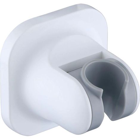 Duschkopfhalterung Ohne Bohren mit Extra Starkem Klebepad,Kleber Winkel Verstellbar Brausehalter,Duschkopfhalterung,(Blanc.) (1/5)