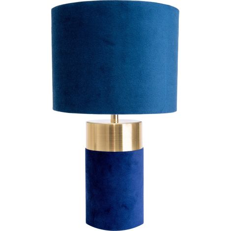 Naeve BORDO Lampe de table avec abat-jour rond bleu 1xE14