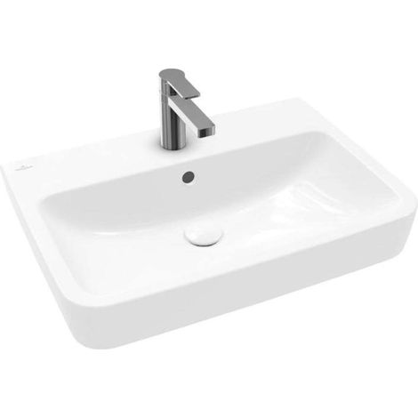 Villeroy & Boch O.novo - Lavabo 65x46 cm, con troppopieno, foro per miscelatore, bianco alpino 4A416501 (1/2)