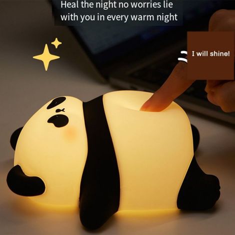 Veilleuse Mignonne Rechargeable, Veilleuse Tactile en Silicone de Qualité Alimentaire, Lampe Mignonne à Intensité Variable pour (1/5)