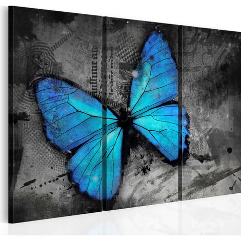 Tableau Imprimé 3 Panneaux "Etude D'un Papillon" 40 x 60 cm (1/2)