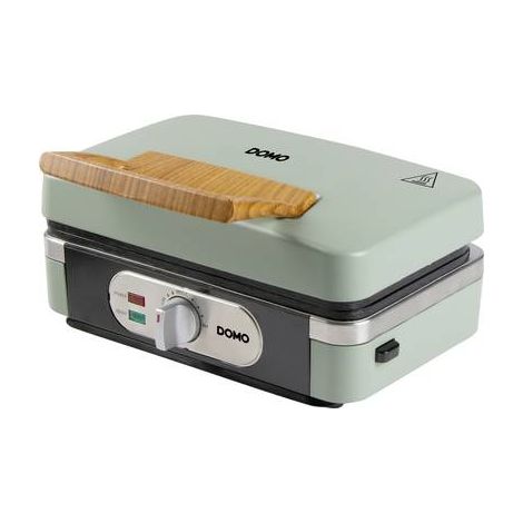DOMO SANDWICH-WAFFLE-GRILL 3-IN-1 Macchina per cialde Verde salvia (1/3)