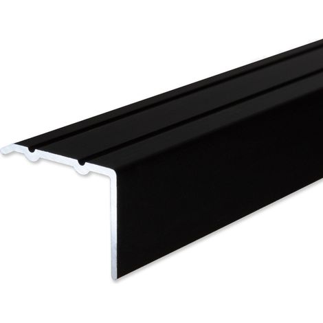 PROVISTON Winkelprofil Aluminium eloxiert Bronze Dunkel Breite 24.5 mm Höhe 18 mm Länge 1000 mm Selbstklebend Treppenkantenprofil Treppenwinkel Treppenkante Kombiwinkel 1 Stück